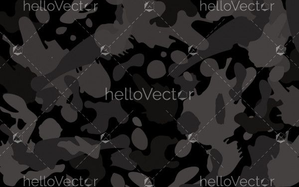 Black Camouflage Texture - Vector Illustration