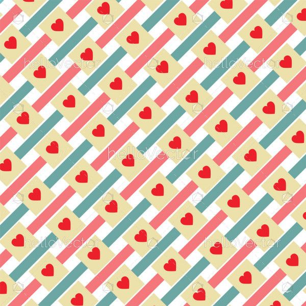 Heart shape pattern background - Vector illustration 