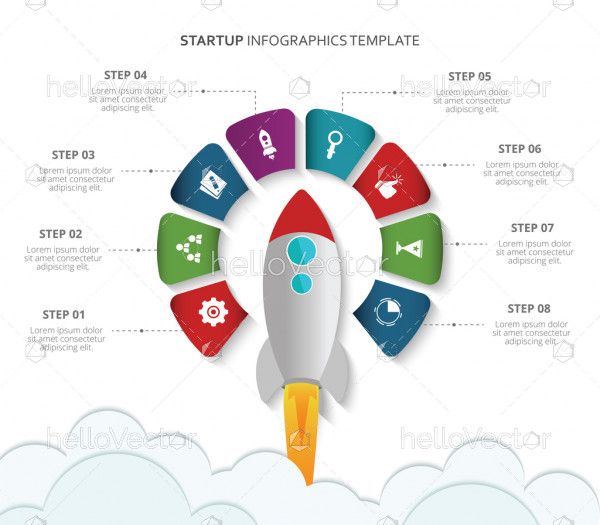 StartUp infographic template - Vector Illustration