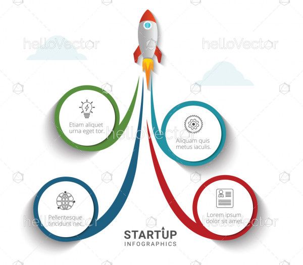 StartUp infographic design template - Vector Illustration