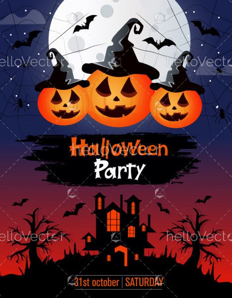 Halloween party banner template