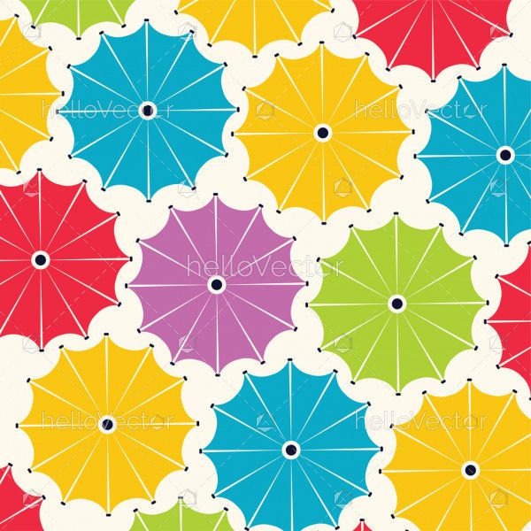 Umbrella pattern - Vector background 