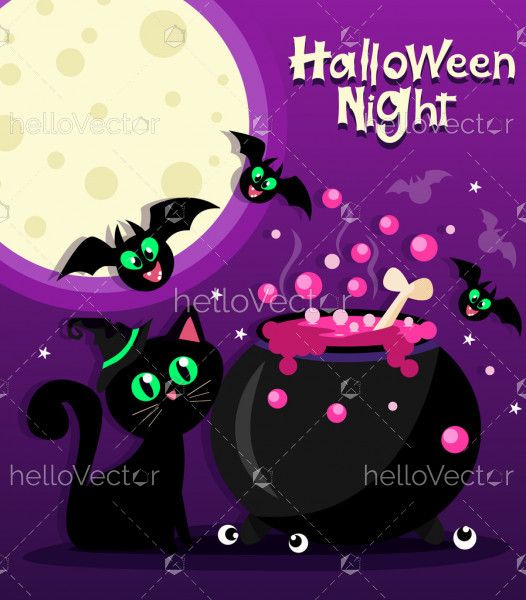 Halloween spooky night background
