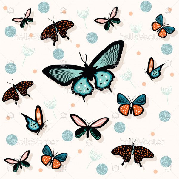 Butterfly background design for decoration