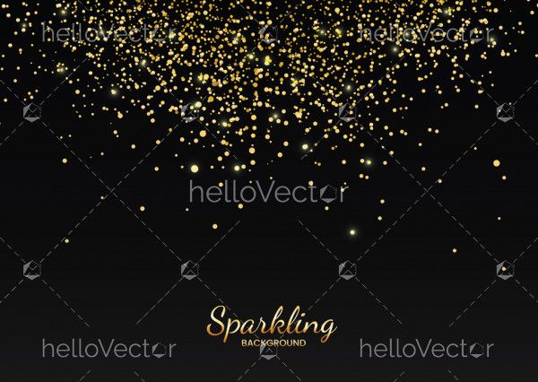 Golden glitter decorative background