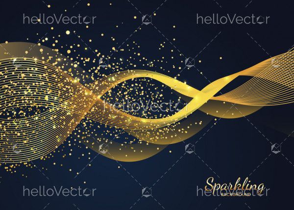 Abstract shiny wave glitter background