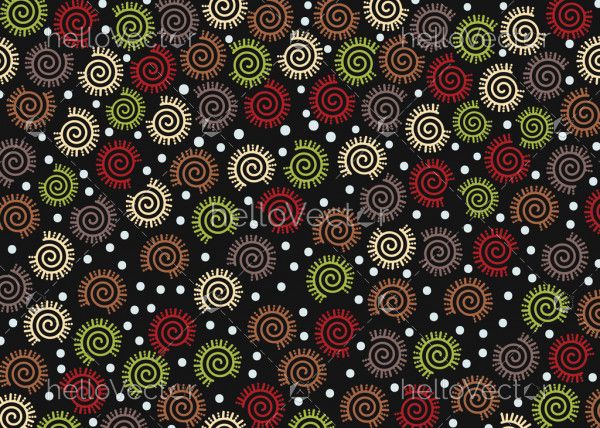 Colorful circles fabric texture seamless pattern