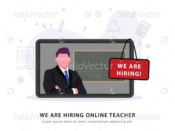 Teacher job vacancy banner template