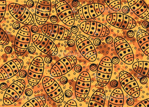 Aboriginal dot art seamless pattern for fabric and textile