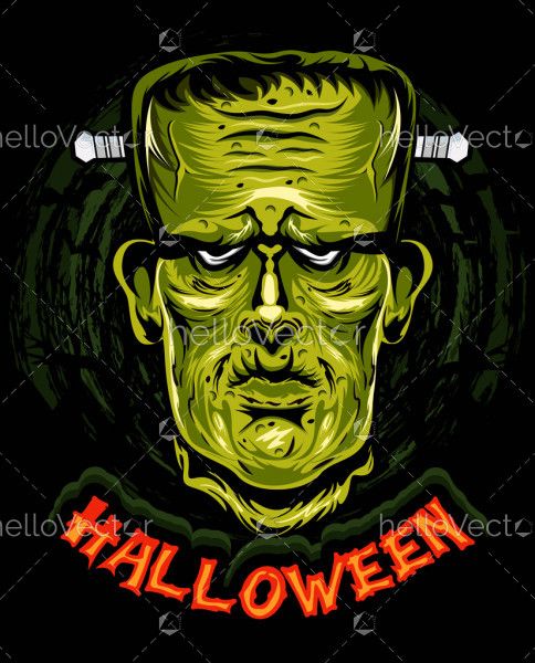 Frankenstein head skull