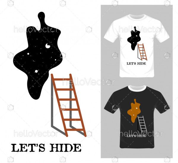 Let's Hide Graphics Vector - T-shirt graphic design