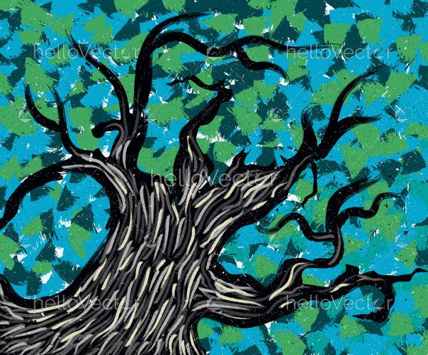 Abstract tree painting