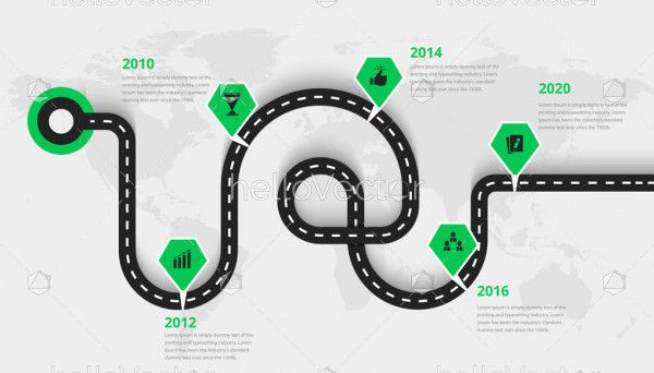 Infographic business roadmap