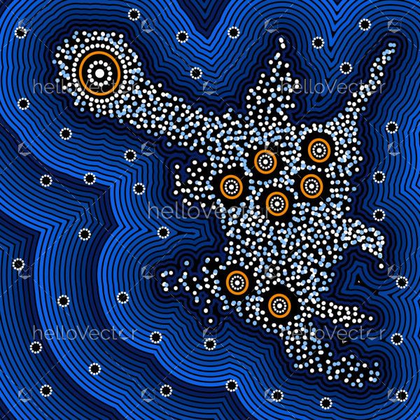 Aboriginal vector dreaming art