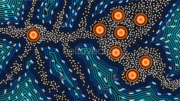 Aboriginal background of dreaming art