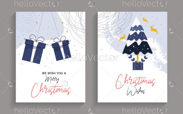Modern minimalist Christmas cards