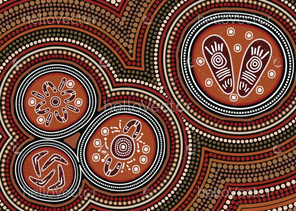Dot art aboriginal style of background