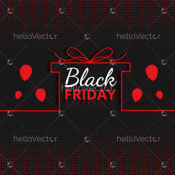 Gift Sale Minimal Black Friday Background