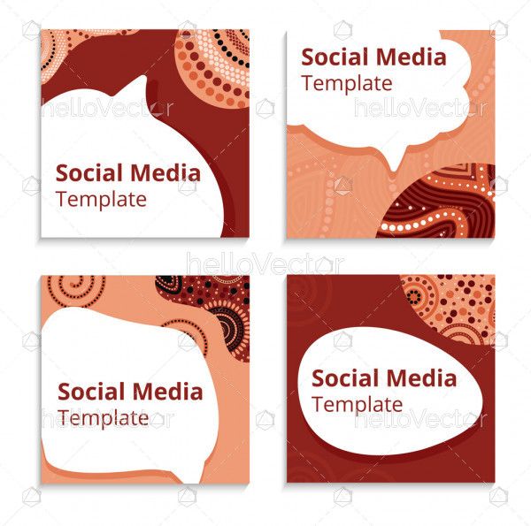 Stylish social media banner template with dot design