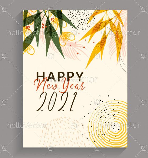 Abstract 2020 new year greeting card