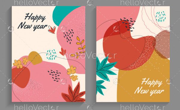 Vector New Year Card Design set
