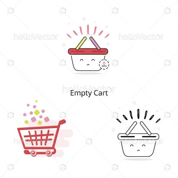 Empty cart icons