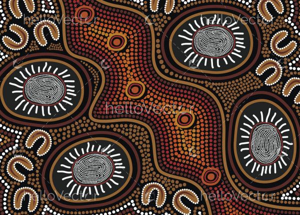 Aboriginal background in dot style