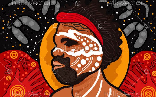 Aboriginal man painting