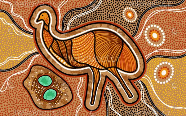Emu Aboriginal Painting