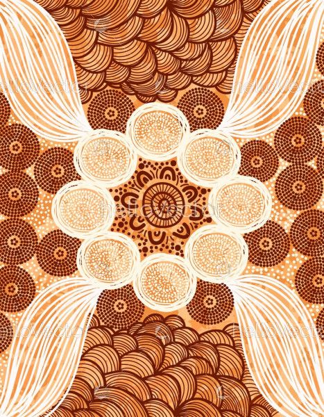 Aboriginal dot art background design