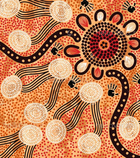 Aboriginal art illustration