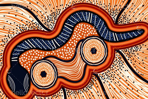 Snake Painting - Aboriginal