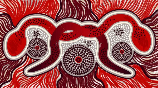 Snake Aboriginal Background