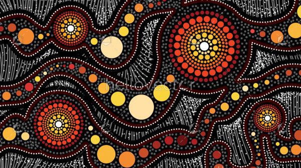 Connection aboriginal art background