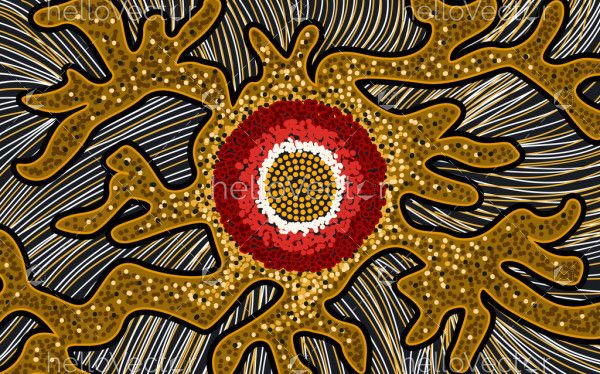Aboriginal style vector background