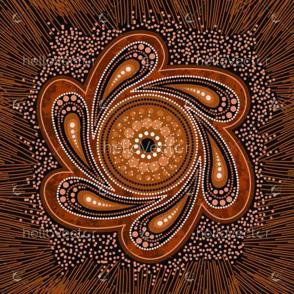Brown aboriginal art background