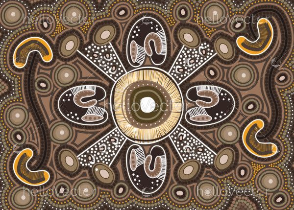 Australian aboriginal art vector