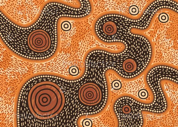 Aboriginal connection art background