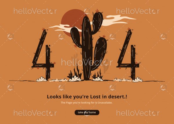 404 web page cactus and desert