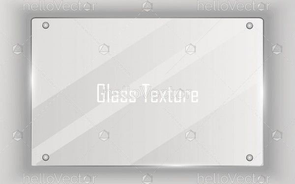 Glass frame in realistic style