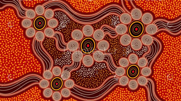 Connection background - Aboriginal dot artwork