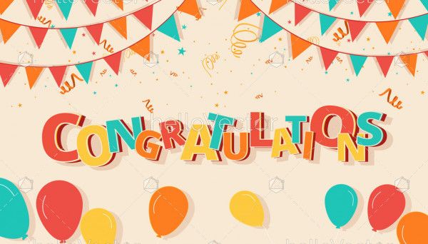 Congratulations colorful background