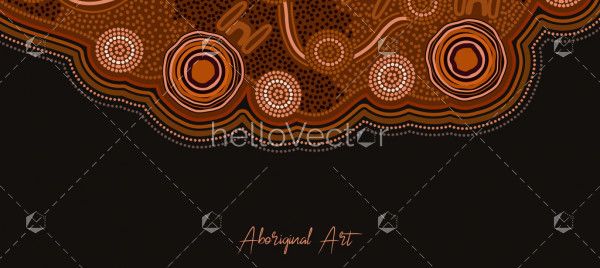 Aboriginal dot art banner