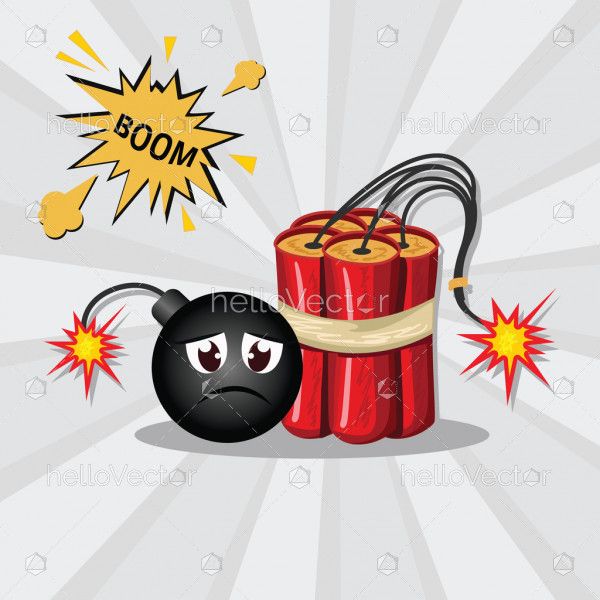 Bomb clipart with burning fuse