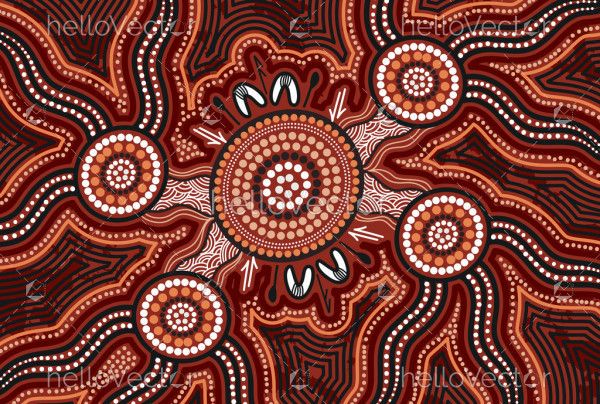 Aboriginal dot art image