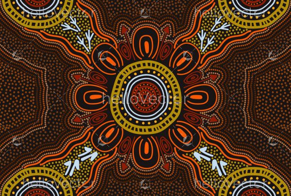 Aboriginal dot art painting