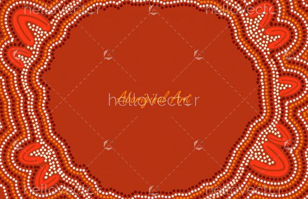 Aboriginal dot art banner design