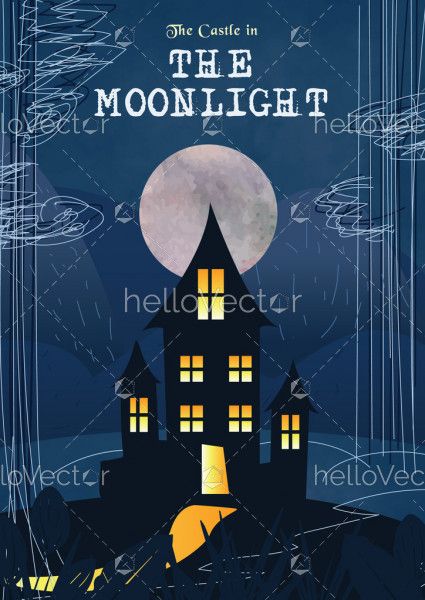 Horror Book Cover Design Illustration