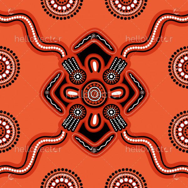 Australian aboriginal background vector