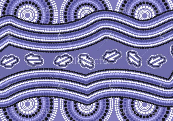 Kangaroo track aboriginal art